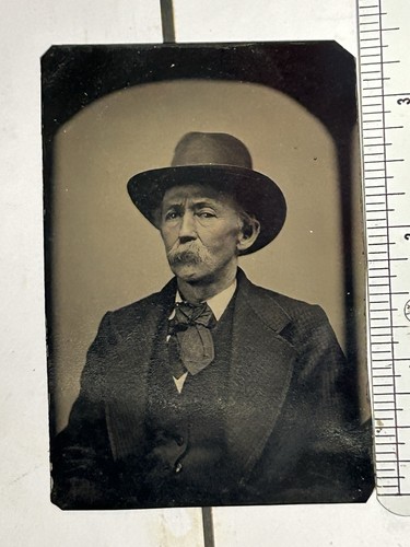 Antiguo sombrero de vaquero tipo tinte para hombre guapo occidental viejo oeste teñido a mano - Imagen 3 de 3