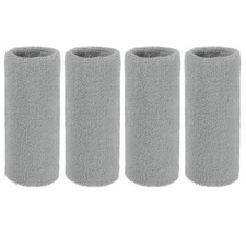 Wristbands Sweatbands, Wrist Bands 6x3In 4 Pack Light Gray