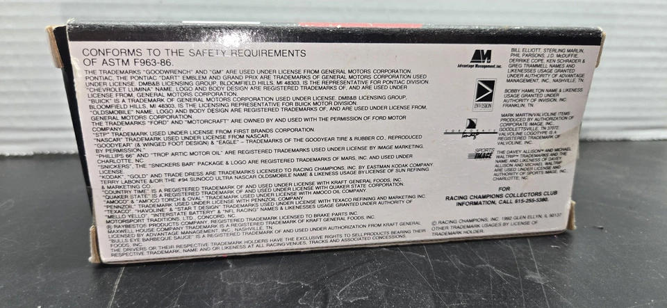 Vintage Racing Champions Davey Allison #28 Havoline NASCAR 1:43 Die-Cast Car - Image 3 of 4