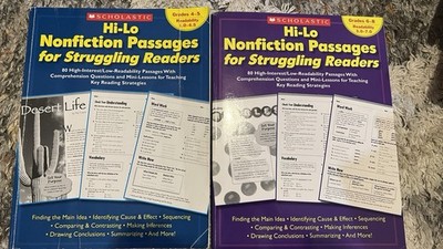 Hi-Lo Nonfiction Passages for Struggling Readers Scholastic Teach 4-8 Grades