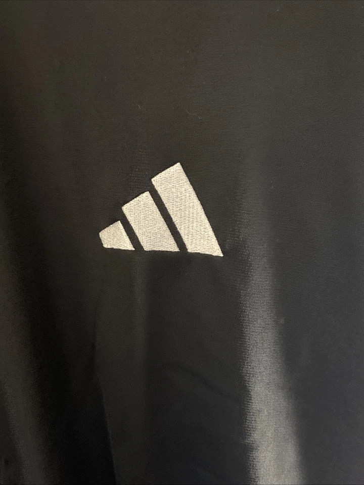 Blusa de pista Adidas masculina 3 listras tricot tamanho XXL - Preto e branco - Imagem 3 de 4