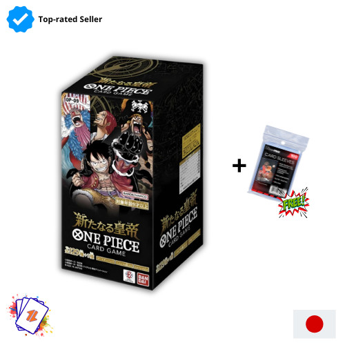 One Piece OP09 The New Emperors Boosters Box Sealed Japanese + 100 Sleeves