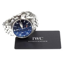 IWC SCHAFFHAUSEN PILOT'S WATCH CHRONOGRAPH 41 SS NAVY DIAL AUTOMATIC #C072