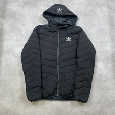 Adidas Puffer Jacket Womens XL Sports Football Padded Coat, Black