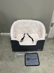 K&H Pet Products Bucket Booster Dog Car Seat w/Heating Pad Dog Seat Belt for Car