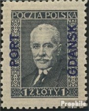 Briefmarken Polnische Post Danzig 1933 Mi 25 gepr&uuml;ft postfrisch Aufdruckausgabe