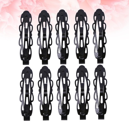 10 Pcs Black Water Drop Clip Child Kids Hair Clips Metal Hairpin - Picture 6 of 11