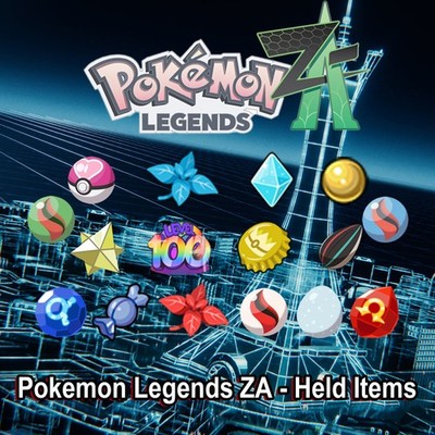 Pokemon Held Items Legends Z-A Balls & Candies & Mega Stone  Pokemon Legends ZA