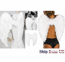 Angel Feather Large Wings Costume Cosplay Adult Fairy Dress Fashion Halloween