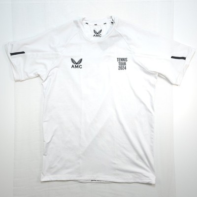 Andy Murray Castore T-Shirt Herren Größe S Weiß Kurzarm Grafikdruck T Shirt