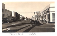 Oxnard, CA Street Scene 1943 Vtg Automotive Stores People