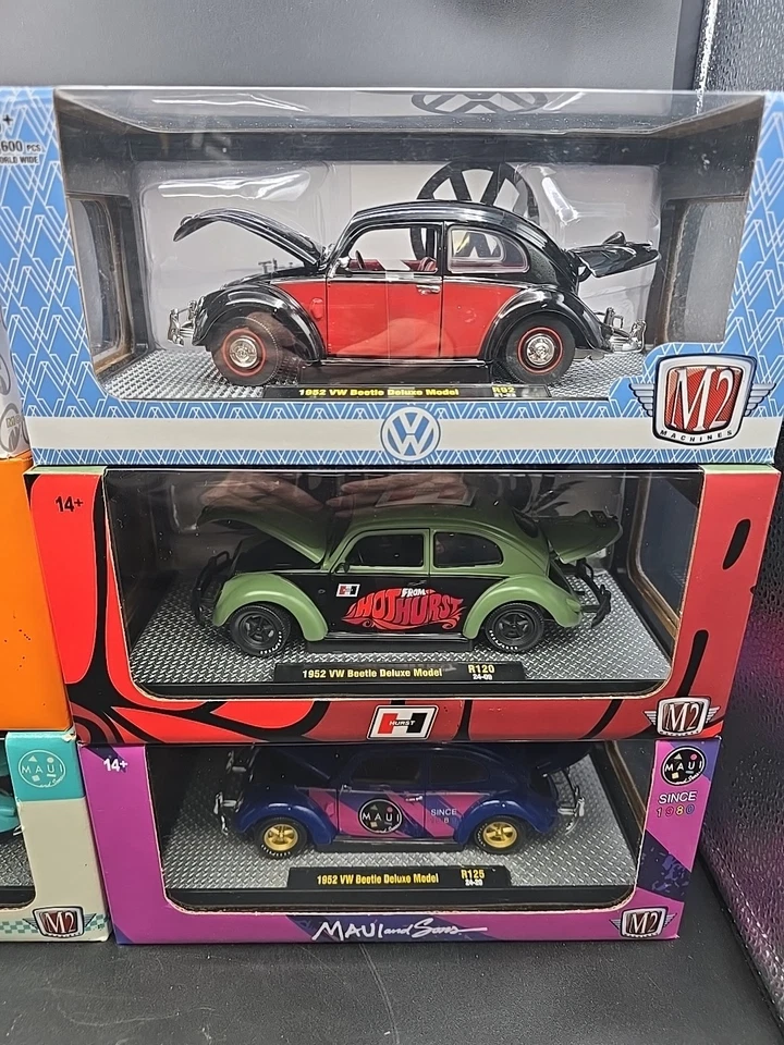 M2 машины 1:24 Vw Volkswagen Beetle лот из 6. Mooneyes и многое другое  - Изображение 2 из 4
