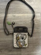 Chala Cellphone Crossbody Handbag KOALA Approx. 5" x 7.5" x1" Adjustable Strap