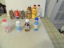 10 Plastic Unique Milk Bottles-Some From Different States