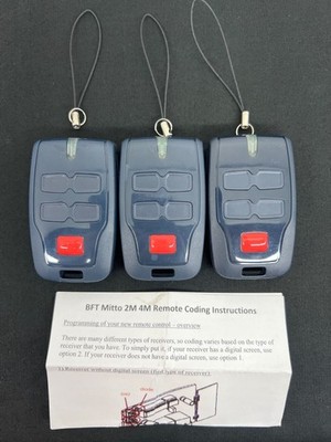 BFT Mitto 2M 4-Button Remote Control Set for Gate or doors