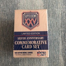 Vtg 1990 Pro Set Super Bowl XXV Silver Anniversary Commemorative Set NEW SEALED