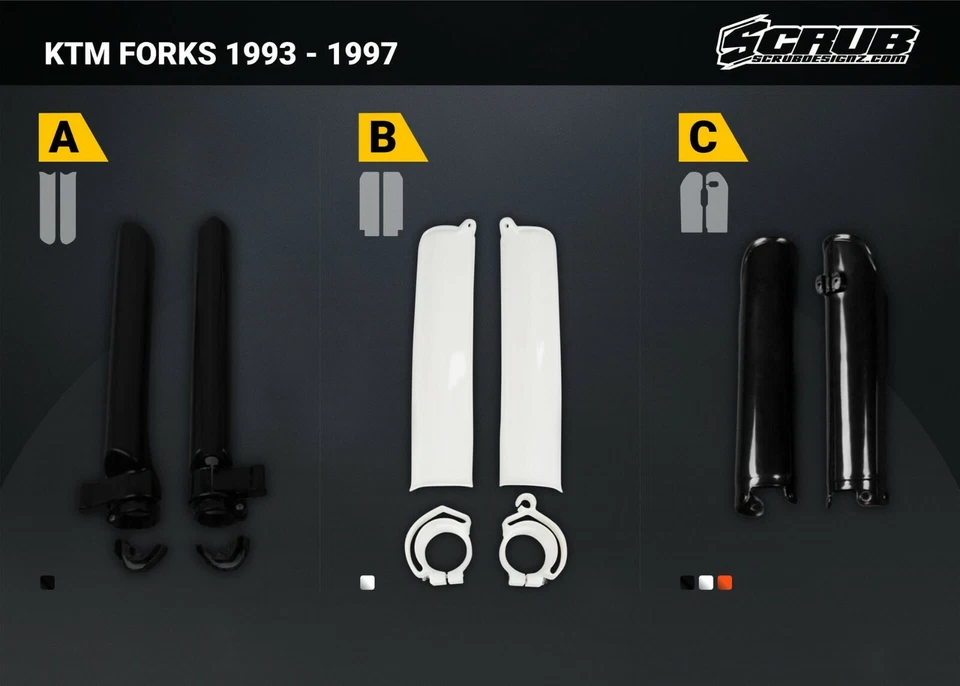 Kit de carrocería de plástico de motocross KTM SX 250/300/360 1993-1997 (2 tiempos) Foto 2 de 4