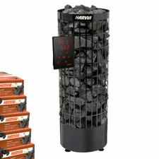 HARVIA Cilindro Black Steel Saunaofen PC90 XE 9 kW eingebaute Steuerung - Xenio 