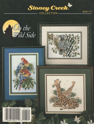 ON THE WILD SIDE Cross Stitch Book 111 Snow Leopards, Wolves, Zebra, Polar Bears - Foto 2 di 6