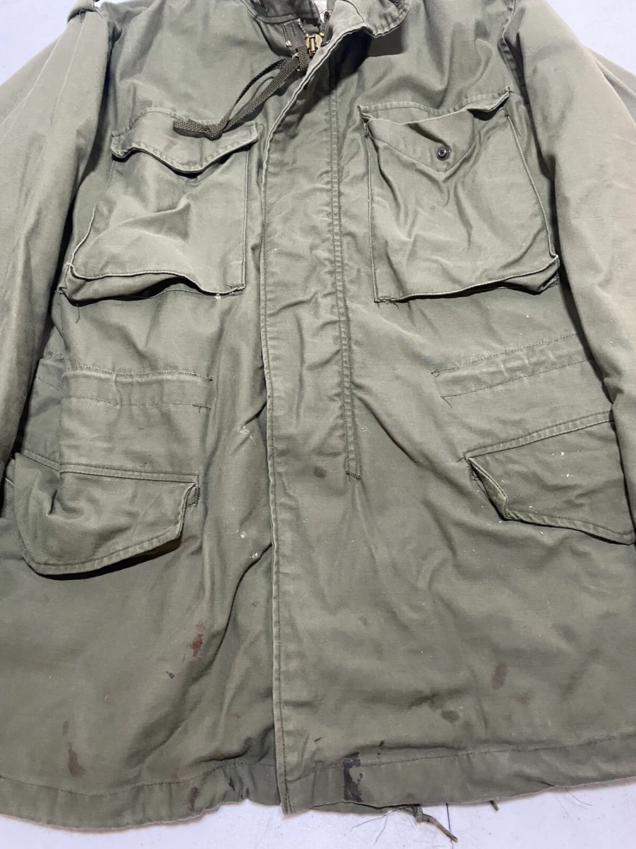 70s Alpha Industries M65 Vintage Scovill Men Military US Field Jacket Size S