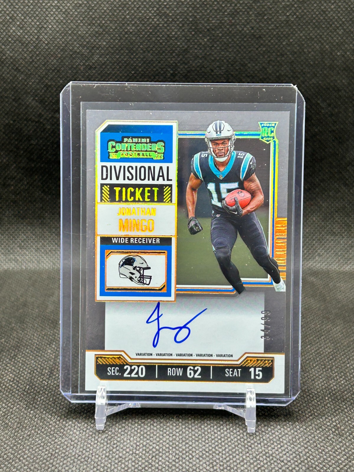 Jonathan Mingo 2023 Panini Contenders Divisional Ticket Variation Auto /99