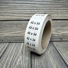42x34 Retail Size Stickers for Store Boutique Clothing Label Apparel Roll