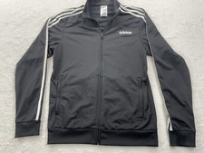 Adidas Men's Essential 3Stripe Tricot Track Jacket Legend Ink/White Sz Medium