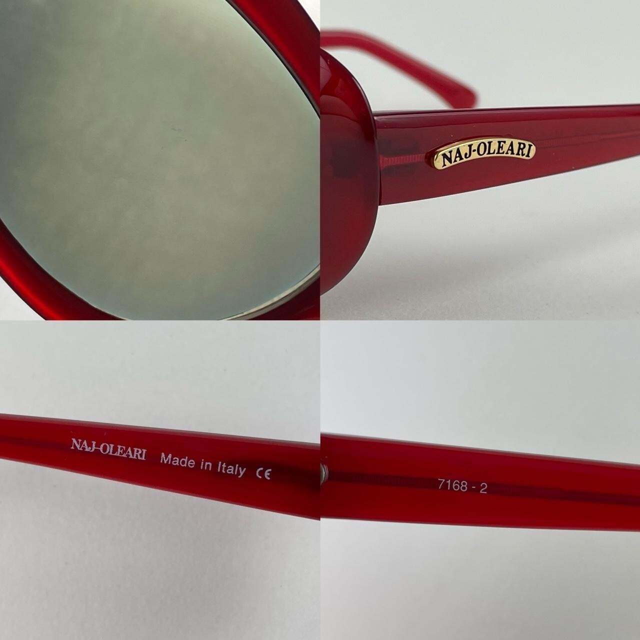 Naj Oleari rounded rectangular sunglasses grey le… - image 7