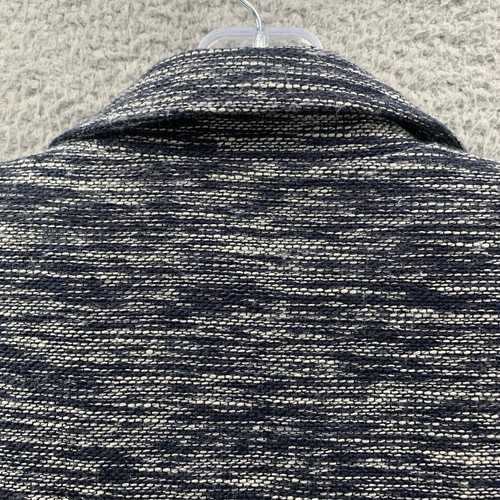 NUEVO SIN ETIQUETAS Norm Thompson Mujer Talla M Blazer Chaqueta Gris Negro Clásico Tweed Sarga - Imagen 12 de 13