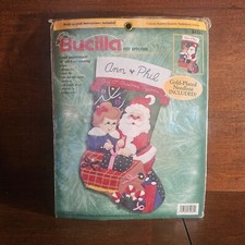 BUCILLA 18 Inch Felt Stocking Kit Sequins Applique Christmas 84262 New  Sealed