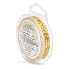 20 Gauge / .81 mm Tarnish Resistant Brass Craft Wire Round Twist 8 yd / 7.31...