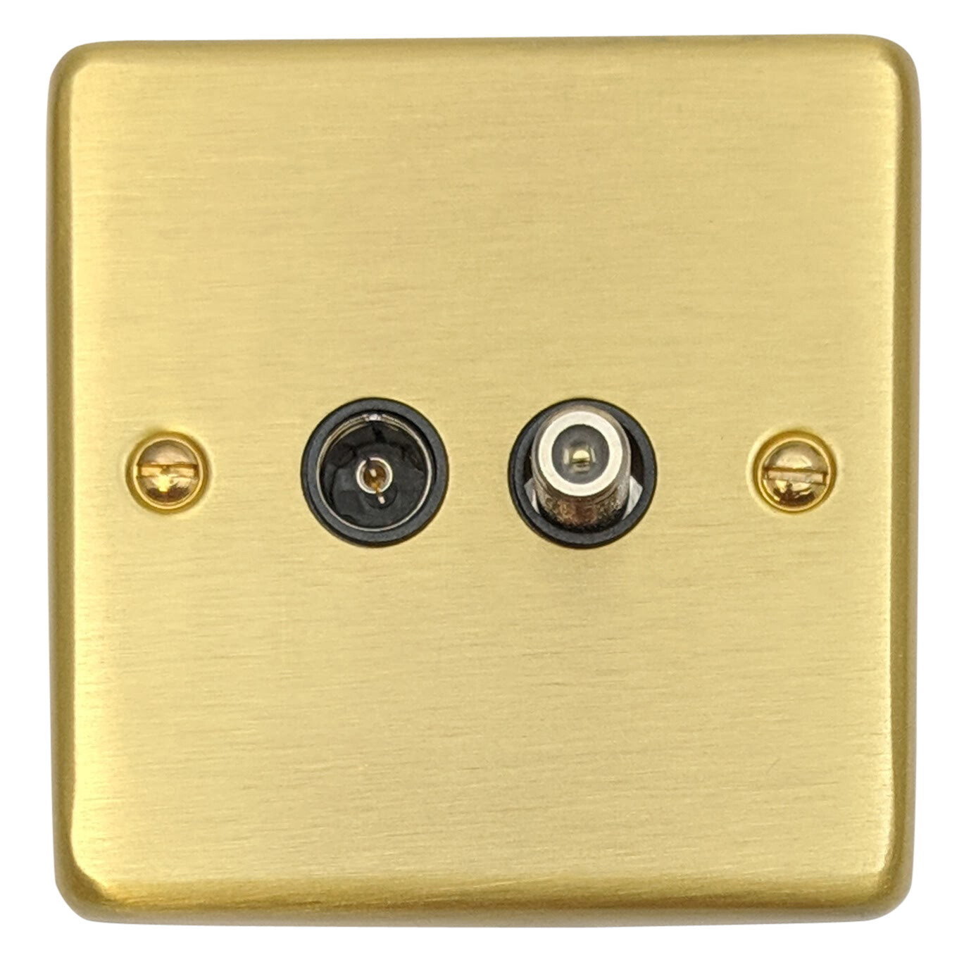 Brushed Satin Brass CSB3 Light Switches, Plug Sockets, Dimmers, Cooker, Fuse, TV eBay