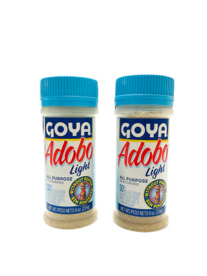 2 Pack Goya Adobo Light All Purpose Seasoning Without Pepper Sin Pimienta 8 Oz