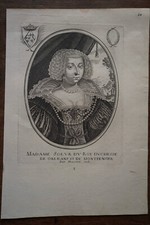 DUCHESSE D'ORLEANS ET MONTPENSIER 1627-1693 PORTRAIT 17 EME