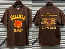 Kanye West College Dropout 2 Side Short Sleeve Cotton T-shirt Reprint S-5XL