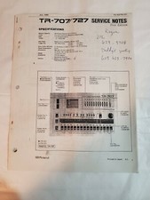 Roland TR-707 TR-727 Note di Servizio Prima Edizione