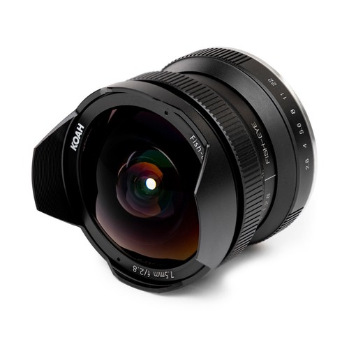 Koah Artisans 7.5mm f/2.8 Wide Angle Fisheye Lens for Micro Four Thirds Black - Picture 3 of 4