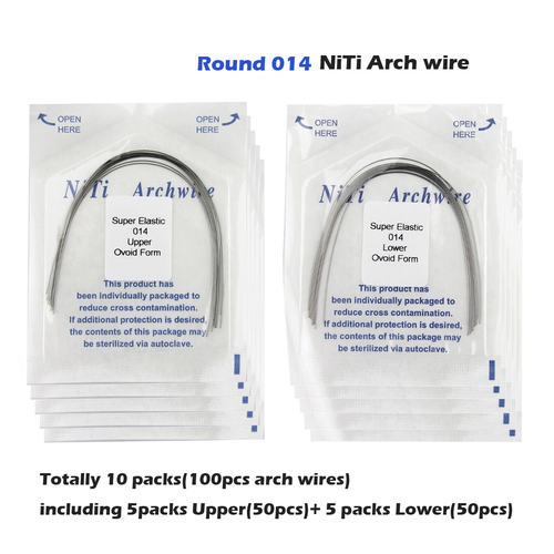 100PCS Dental Orthodontic Arch Wire Niti Round Rectangular Natural Ovoid Form - Picture 17 of 61