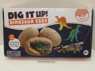 MINDWAVE DIG IT UP! 12 DINOSAUR EGGS! DISCOVERY IN EACH EGG NEW SEALED FREE SHIP