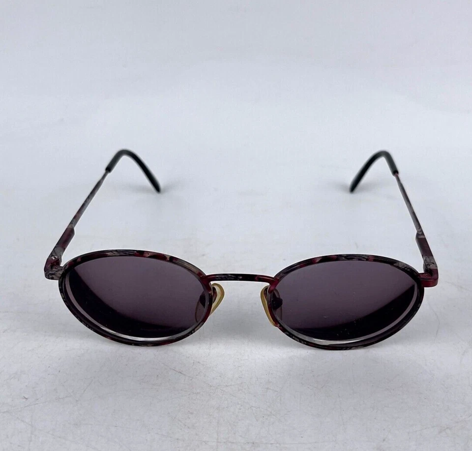 Marco de gafas Liz Claiborne LC101 BUR marrón tie dye redondo 48-18-140 Foto 2 de 4