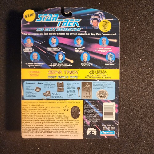 Star Trek TNG DATA, ALIEN LAFORGE, GOWRON, & ROMULAN DATA (Playmates 1992) MIP - Picture 5 of 9