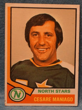 1974-75 Topps Hockey Card #26 Cesare Maniago Minnesota North Stars