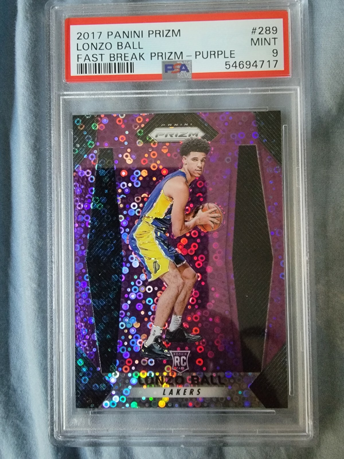Prizm fast break purple Lonzo Ball RC/75