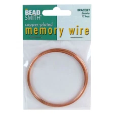 Plated Memory Bead Smith Wire Bracelet or Necklace 12 loops