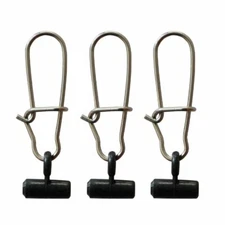Heavy Duty Fishing Line Clip Slide Black Plastic Head Swivel Duo Fast lock Snap