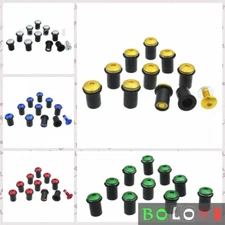 Motorcycle Fairing Windshield Bolts Well Nut Washer Bolts Kit Universal 10Pcs