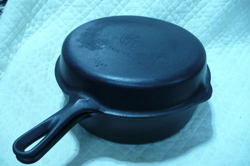 Griswold Erie Small Logo Hinged Combo Cooker No. 80-1103A/8-1102B EUC Exception