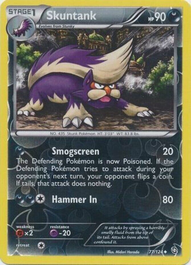 Pokemon - Skuntank - 77/124  - Dragons Exalted - Reverse Holo -  NM/M