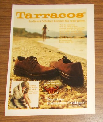 Seltene Werbung vintage TARRACOS - In diesen Schuhen können Sie weit gehen 1970