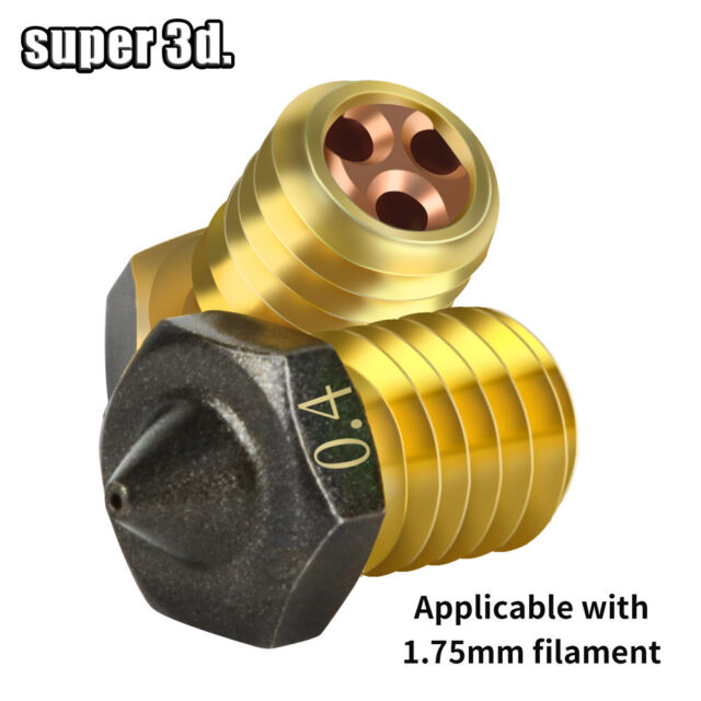 5/2/1 Pcs 0.4mm CHT Nozzle E3D V6 Brass PTFE Nozzles For 1.75mm Filament